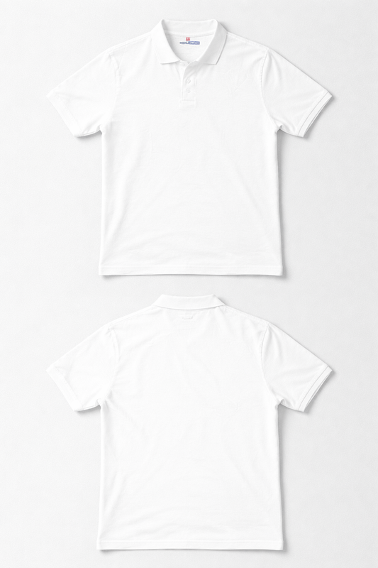 White premium polo