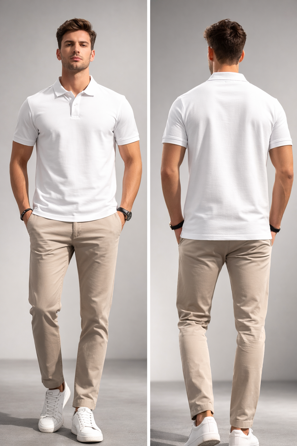 White premium polo