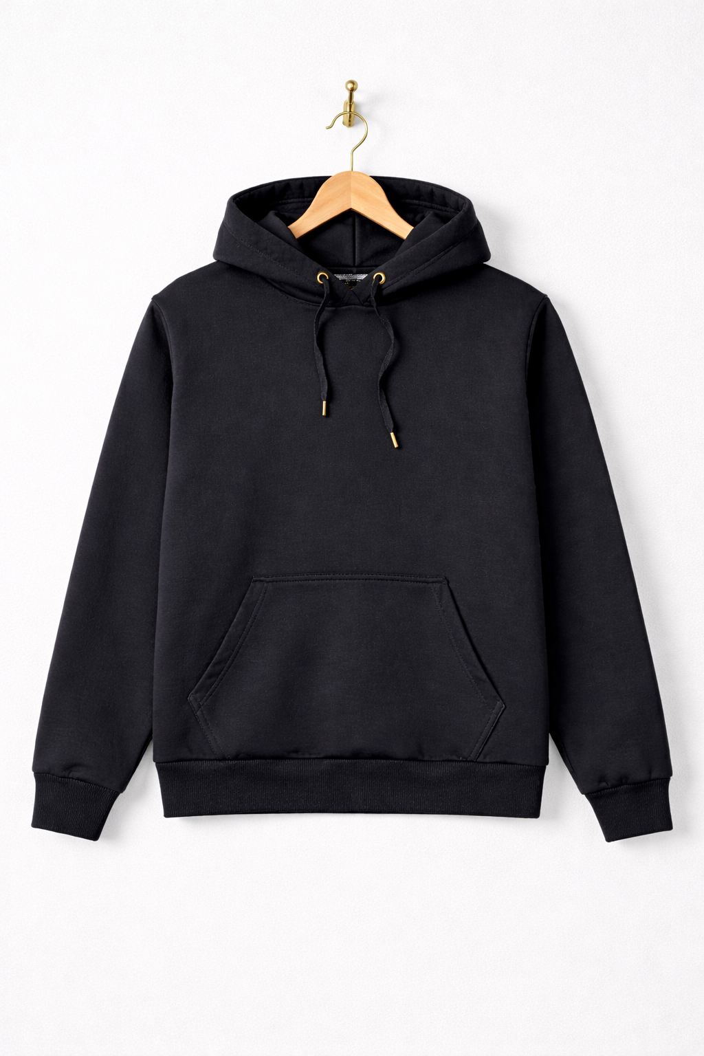 Black plain hoodie