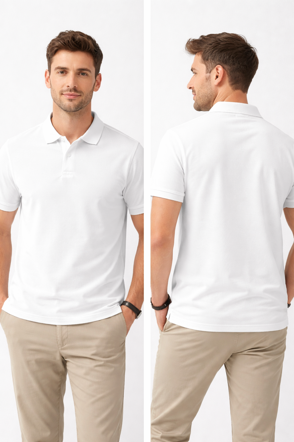 White premium polo